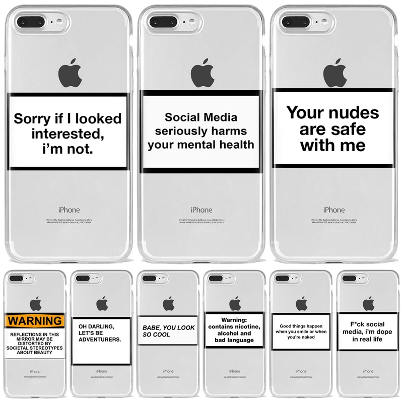 iphone 7 cover The Art Of Eye Contact Clear Letter social media Funda Phone Case For iPhone 11 12 Pro Mini 7 8 Max Soft TPU Cover Fundas Coque iphone 6 cardholder cases