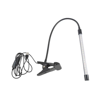 

8W LED Clip on Lamp, Desk Light with 3 Modes 2M Cable Dimmer 10 Levels Clamp Table Lights