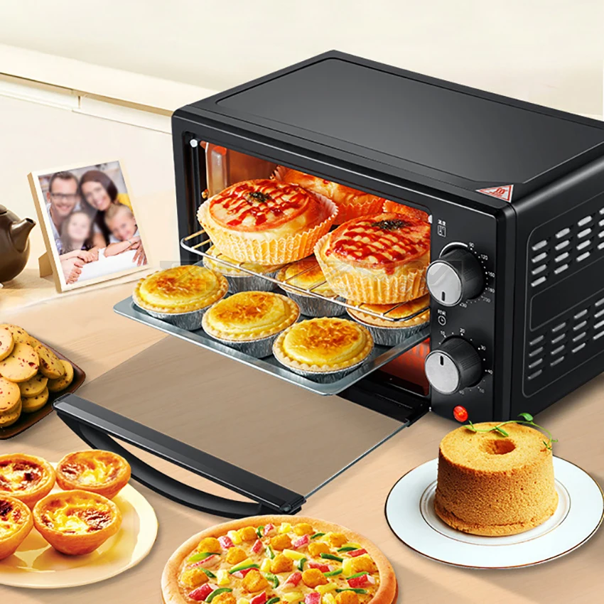 Electric Oven Multifunctional Household Electric Pizza Bread Baking Toaster Barbecue Oven with Timing Temperature Adjustment