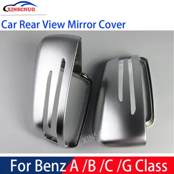 

XINSCNUO Car Rear View Mirror Cover 1 Pair For Mercedes Benz A/B/C/G Class Mirror Covers Caps Replacement