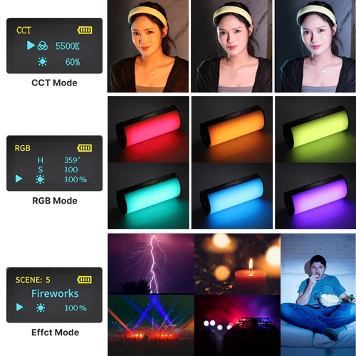 Ulanzi i-Light VL119 RGB 핸드헬드 조명 완드 LED RGB 스틱 2500-9000K 사진 조명, 비디오 브이로그용 마그네틱 튜브 조명 4