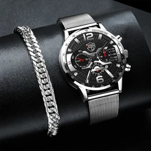 

Minimalist Men Stainless Steel Mesh Belt Mens Luxury Bracelets Watches Quartz WristWatch Business Casual Male Clock Watche