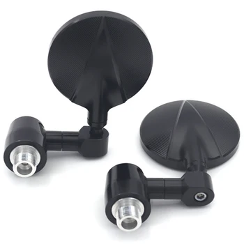 

Motorcycle Mirrors - Round Folding Bar End Rear View Side Mirror for Benelli Leoncino 250 500 502C 752S 302S Motorcycle Accessor