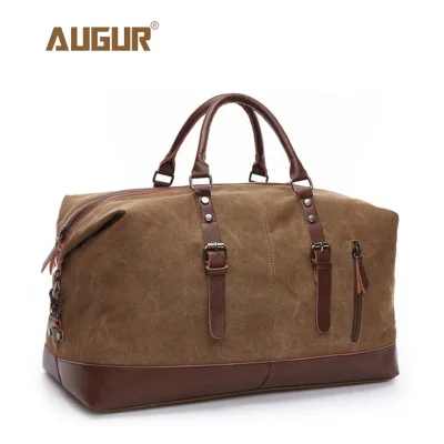 AUGUR Men Handbag Large Capacity Travel Bag Designer Shoulder Messenger Luggage Bags High Quality Casual Crossbody Travel Bags - Цвет: Coffee