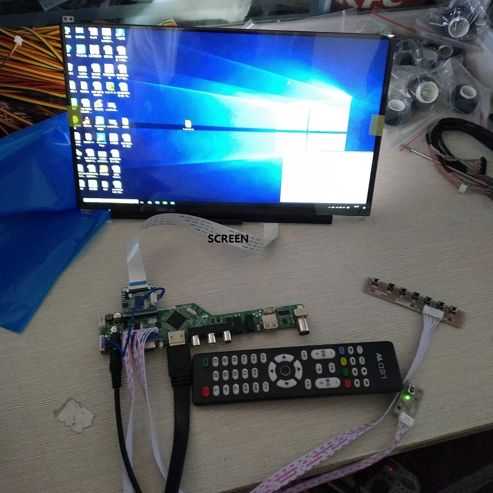 Аудио комплект 13 3 дюймов IPS B133XW03 V0 1366(RGB)× 768 ЖК-дисплей светодиодный Панель + TV56