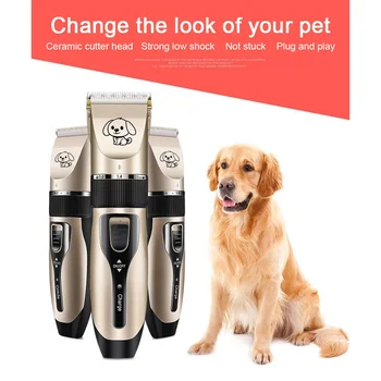 

Electrical Pet Hair Trimmer Rechargeable Pet Dog Cat Low-noise Hair Clipper Grooming Shaver Cut Machine Set does not heat 5