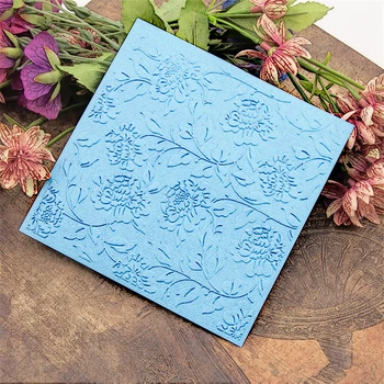 

HOT plastic chrysanthemum template craft card making paper card album wedding decoration scrapbooking embossing folder