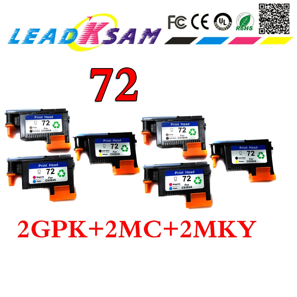 6X совместимая с печатающей головкой hp72 C9380A C9383A C9384A для 72 DesignJet T1100 T1120 T1120ps T1300ps T2300