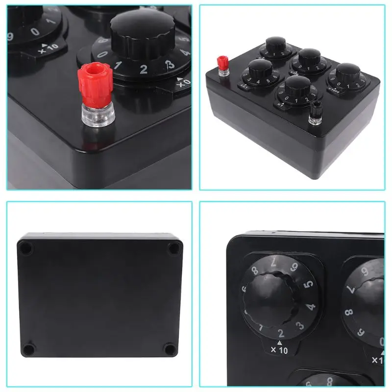 0-9999.9 Ohm Variable Resistance Box Decade Resistor Experimental Equipment For Physical School Teaching Jun17 Resistance Box