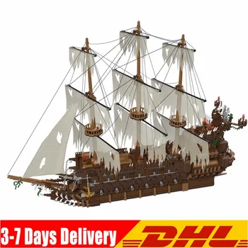 

IN Stock 16016 3652PcsThe Flying Dutchman Pirate Ship The Netherlands Model Building Blocks Bricks Toys for Children Gift