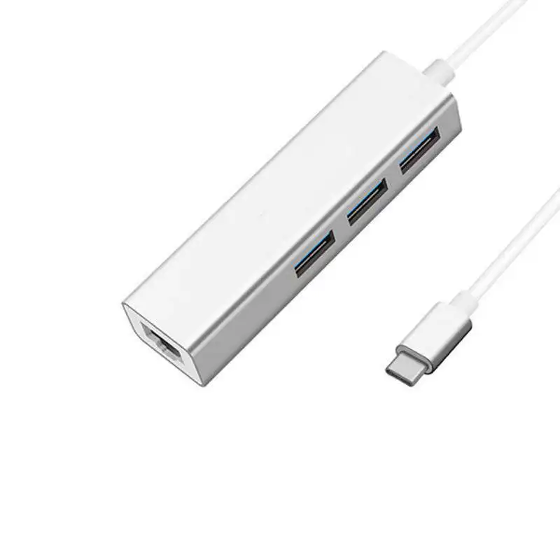 Ult-лучший 3 порта Usb 3,0 концентратор сетевой адаптер type-C 3,0 к Ethernet Rj45 Lan адаптер Gigabit Sup порты nintendo коммутатор для 10/1