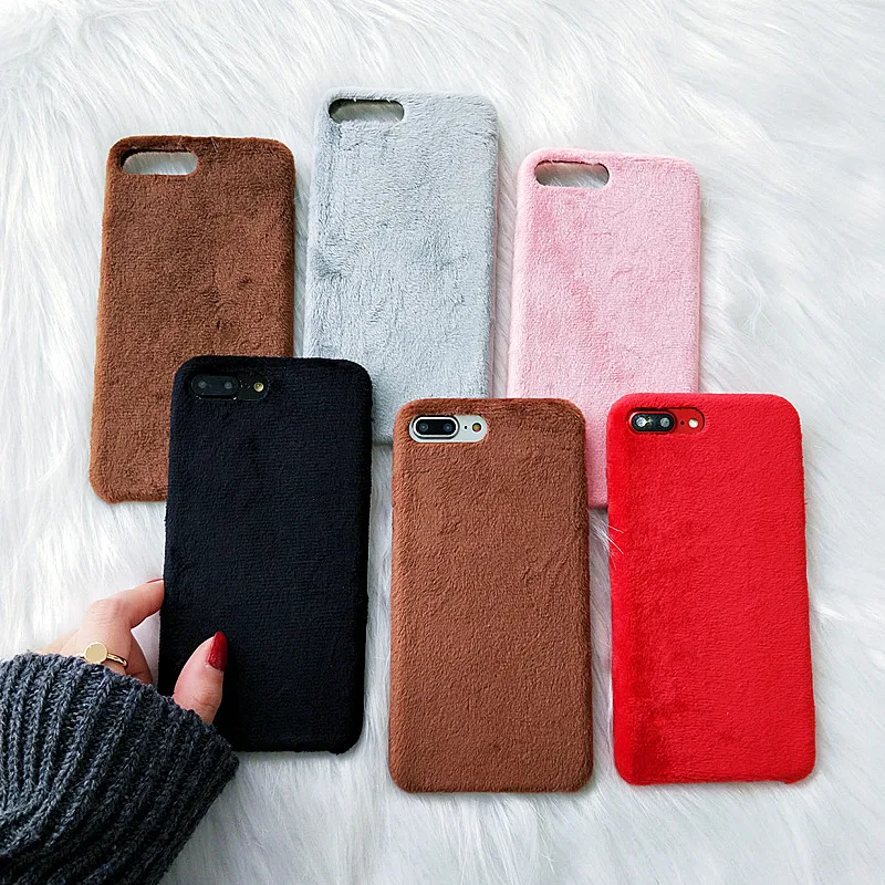

PEIPENG Luxury Warm Villus Fur Case For iPhone X XR XS Max Cover Hard Smooth Plush Cases For iPhone 8 7 6 6S Plus Phone Coque