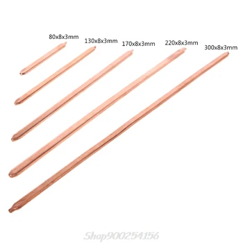 

80/130/170/220/300mm Pure Copper Tube Flat Heatsink Cooler For Laptop Notebook S21 20 Dropshpping