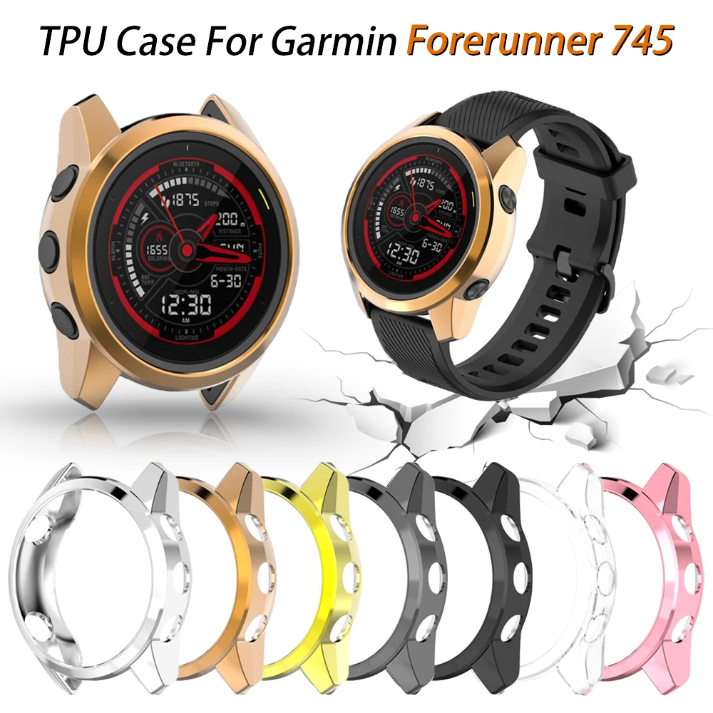 

Ultra thin Electroplating TUP Watch Case Hollow Protective Shell Cover for Garmin Forerunner 745 Smartwatch Accessories New