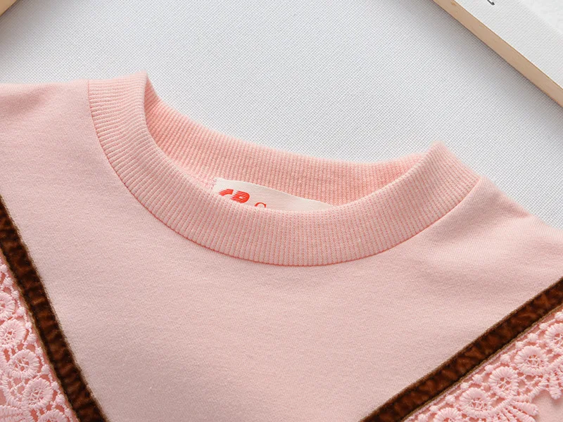 ZSIIBO/приталенная рубашка для девочек Европейская и американская мода, милая и Милая Кружевная длинная Детская рубашка с длинными рукавами