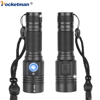 

Ultra Bright xhp50.2 LED Torch USB Rechargeable Flashlight Zoomable LED Flashlight Use 18650 Battery Camping