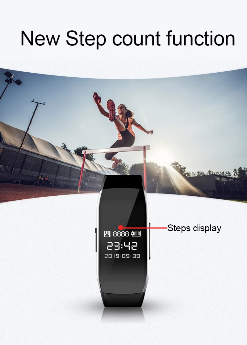 Цветной экран HD 1080P шагомер камера Голос видео фото запись спортивный трекер SmartBand браслет умный браслет