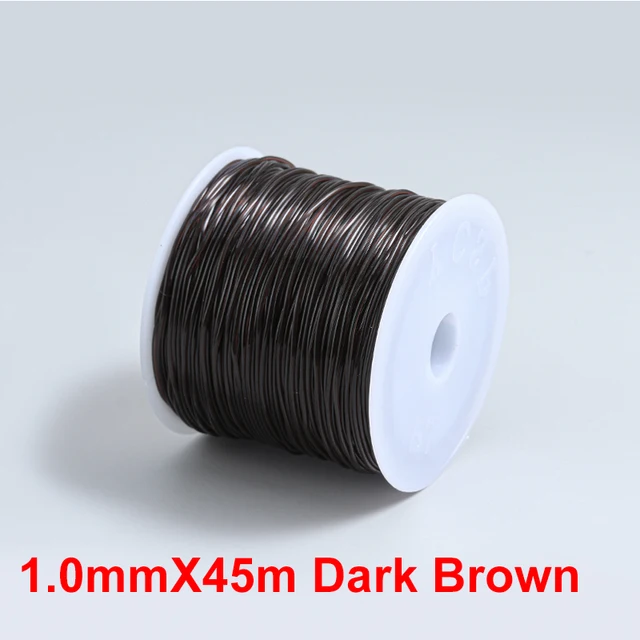 100M Plastic Crystal DIY Beading Stretch Cords Elastic Line Jewelry Making Supply Wire String jeweleri thread String Thread 1.0mmX45m Dark Brown
