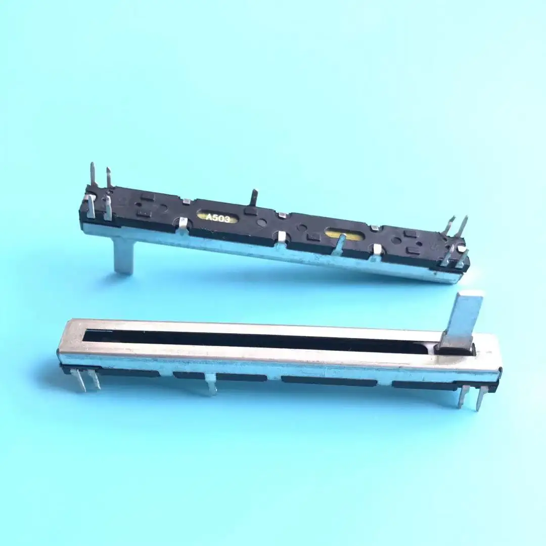 10pcs for Mickey MACKIE mixer fader potentiometer 75MM long double- A50K X2 Potentiometer Stereo Slide 2-channel