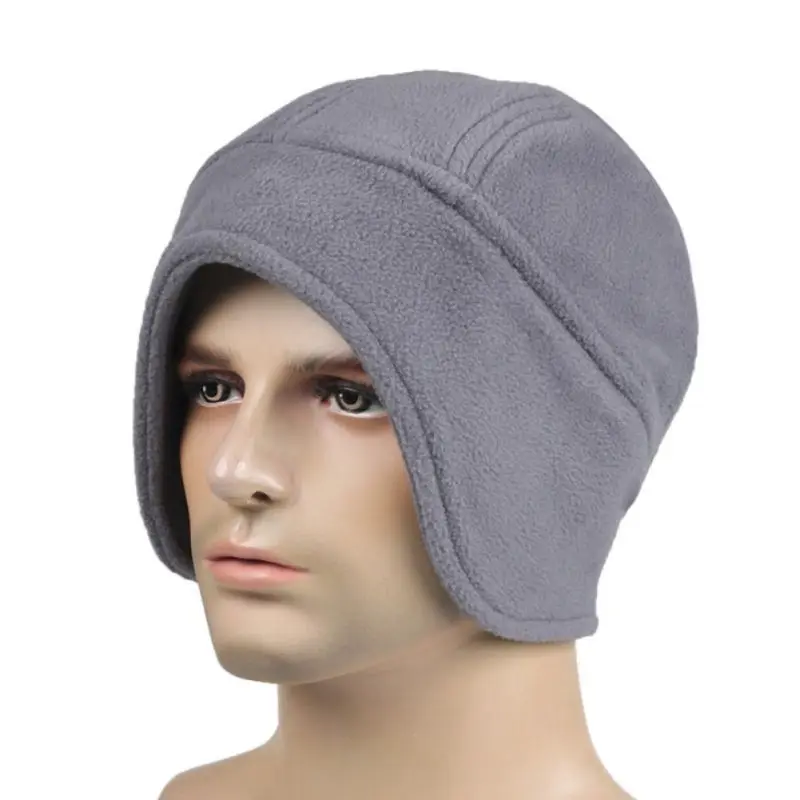 Мужская и женская зимняя шапка с ушкой теплая ветрозащитная шерстяная шапка зимние шапки шапка-ушанка шапка - Цвет: H