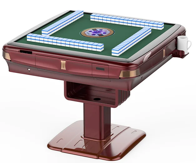  Automatic foldable games table electric mahjong table four person majiang games Champagne gold aris
