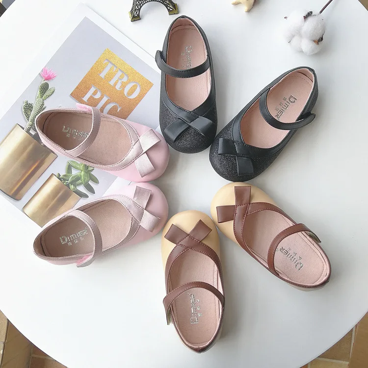 autumn children's shoes high quality girls princess single shoes baby toddler shoes soft bottom girls leather shoes