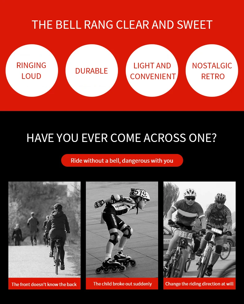 Description Picture 3 of itemOutdoor MTB Road Bicycle Bell Cycling Stainless Steel Metal Warning Bell Bike Handlebar Horn Safety Mountain Bicycle Accessories