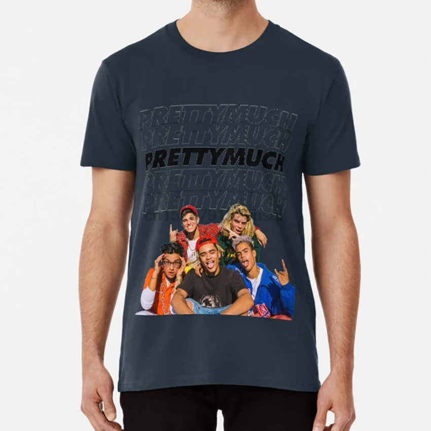 PRETTYMUCH w футболка с логотипом edwin prettymuch boyband довольно много boybands honoret nick mara zion kuwonu |