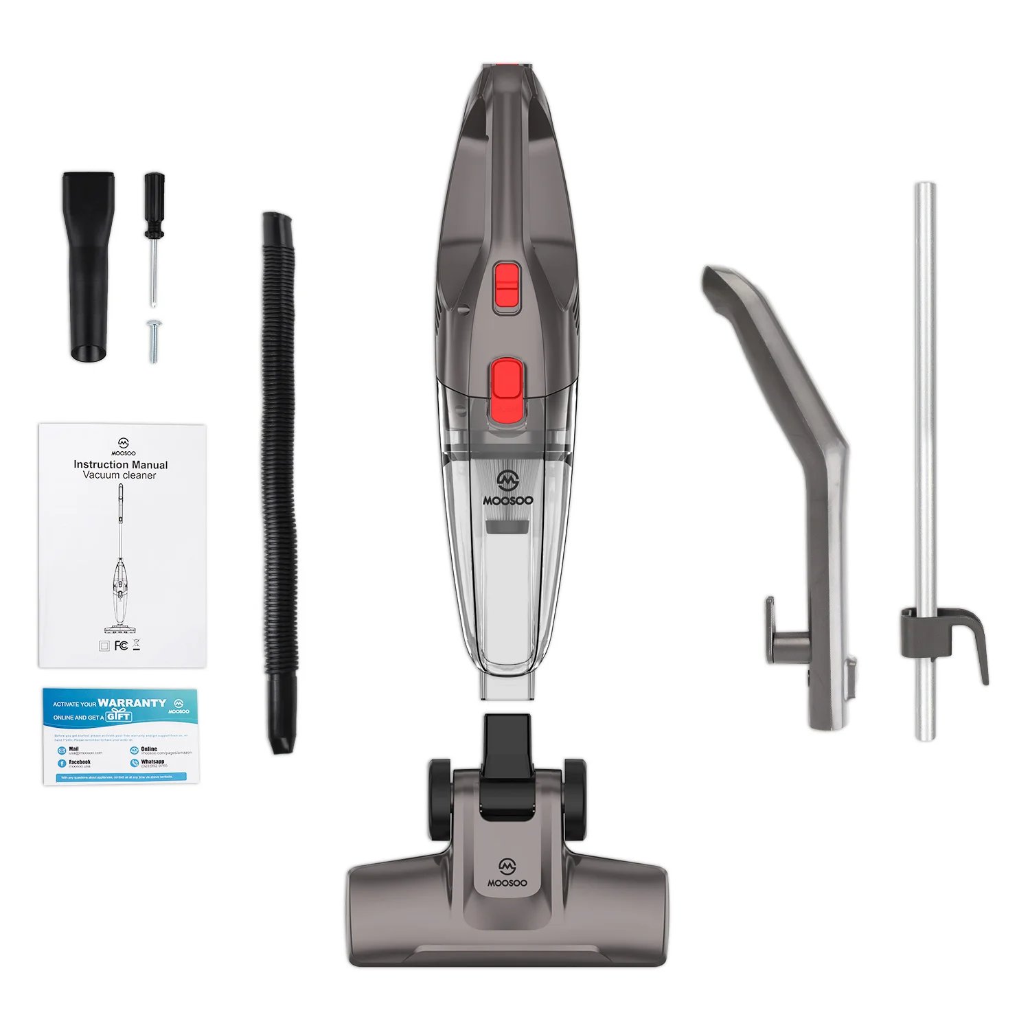 Aspirapolvere MOOSOO LT450 450W Stick 4 in 1 con filtri HEPA aspirapolvere  leggero con filo per peli di animali domestici|Vacuum Cleaners| - AliExpress