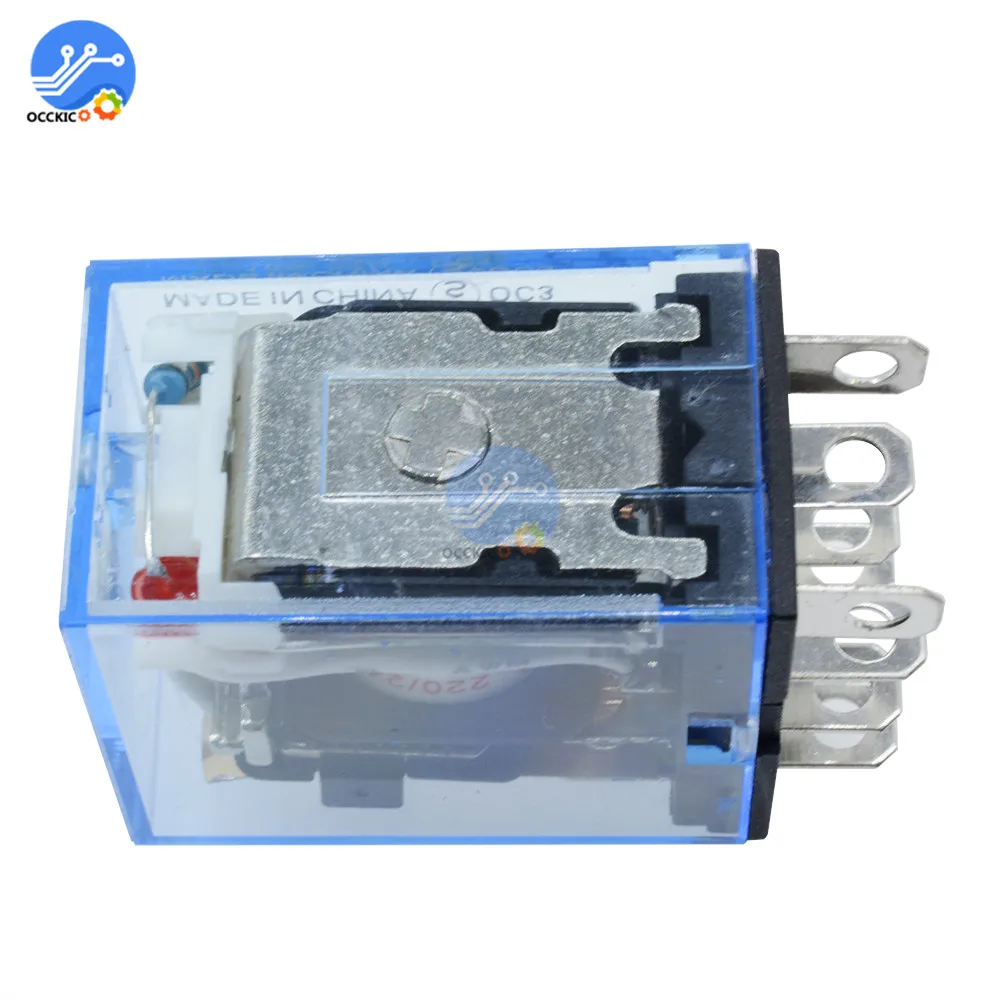 AC 220V DC 12V 24V 10A LY2NJ катушка DPDT реле питания разъем 8 Pin HH62P с патроном|Запасные части| |
