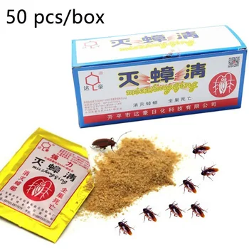 

50bag/box Micro Toxic Bait Drug Moth Spraying Trap Cockroach Pesticide Repeller Termite Pest Control Insecticide Roach Powder