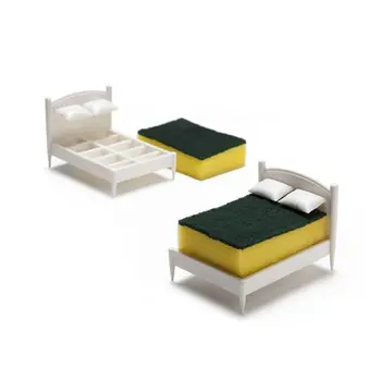 

Kitchen Sponge Rub Storage Organizer Small Bed Shape Scouring Cloth Storage Rack N58C
