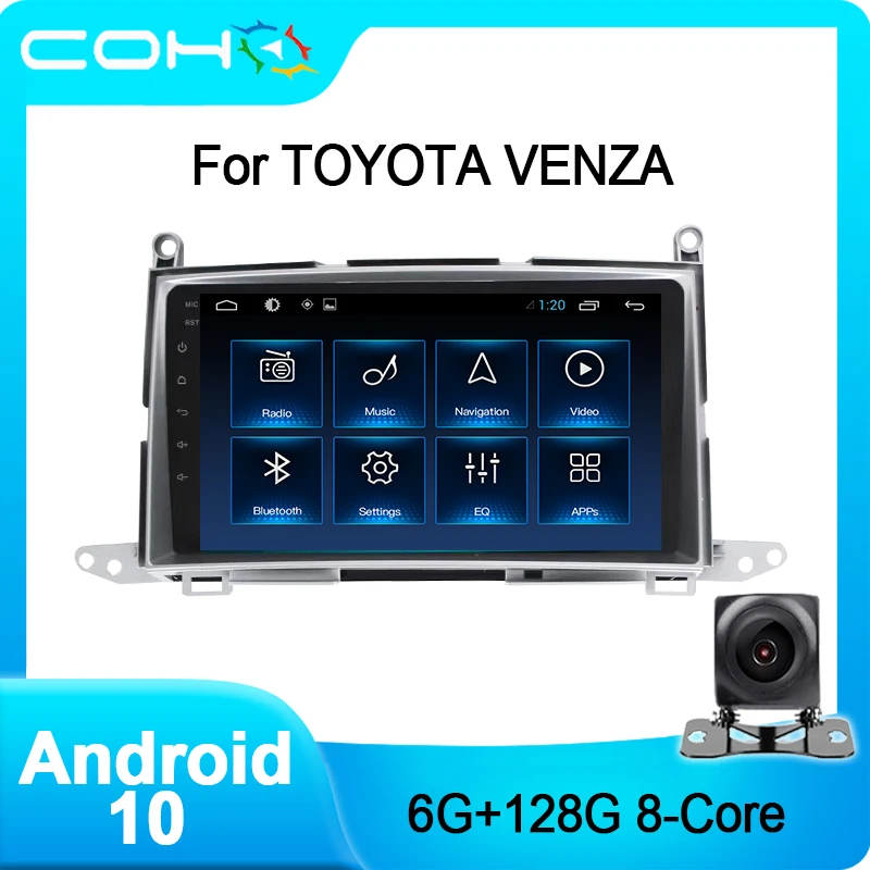 COHO For Toyota Venza 2008-2015 Gps Navigation Car Stereo Dvd Automotivo Autoradio Android 10.0 Octa Core 6+128G