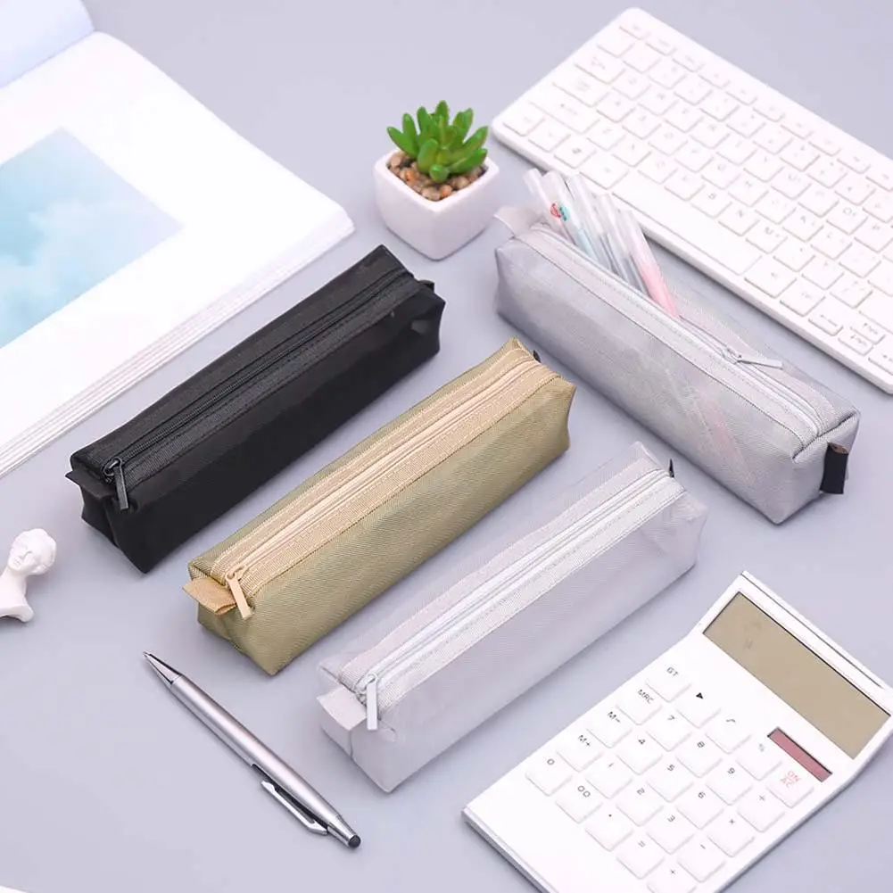 

Unisex Simple Solid Color Pencil Case Quality School Stationery Gift Pencilcase School Cute Pencil Box Creative School Supplies