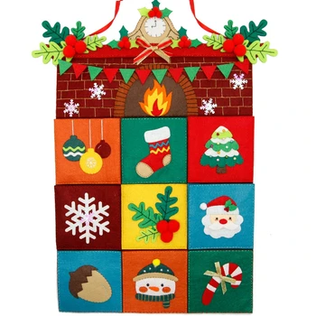 

2019 Wall Hanging Christmas Felt Storage Bag Christmas Theme Felt Applique Ornament Kit DIY Needlework For Virtuous Girls