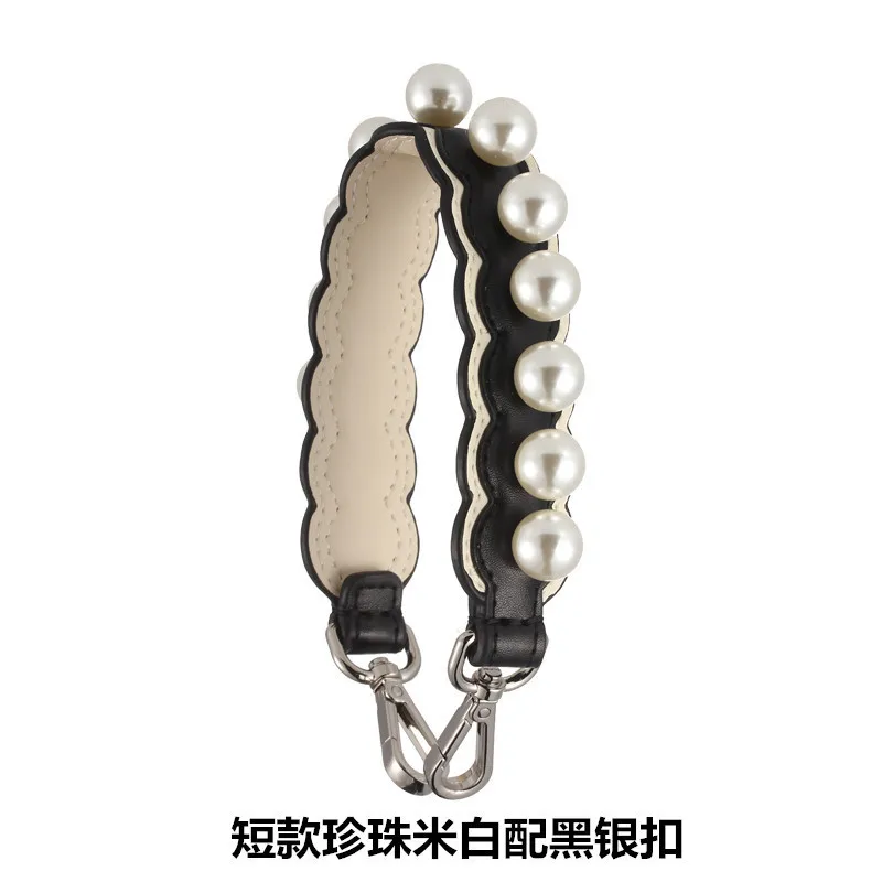 Сумка Wan из воловьей кожи с жемчугом - Цвет: black silver buckle