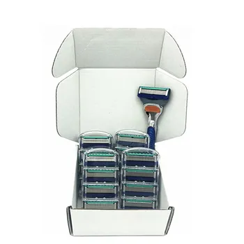 

1 Holder 16 Blade Safety Men 5Layer Shaver Razor Blades Shaving Cassettes Care Men Shaving Blades Replaceable Gilletee Fusione