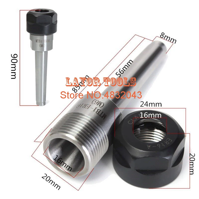 Держатель цангового патрона MT1/MT2/MT3/MT4 Morse Cone ER11/ER16/ER20/ER25/ER32/ER40 зажим держателя