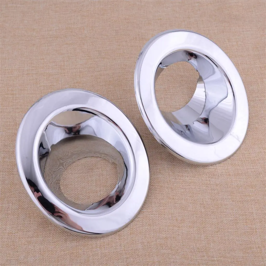 

CITALL 1 pair ABS Chrome Front Fog Light Lamp Cover Trim Rings Fit for Land Rover Freelander 2 LR2 2008 2009 2010