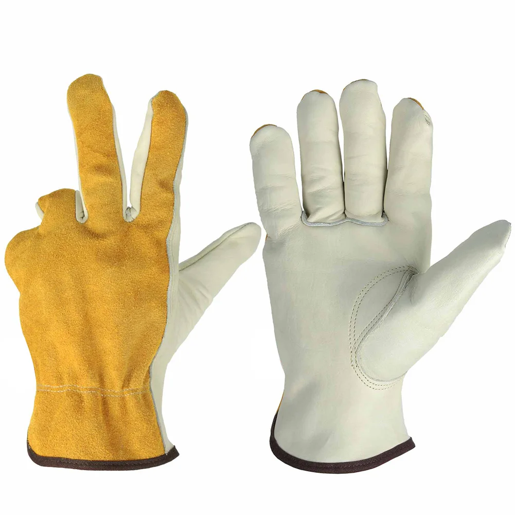 Унисекс защитные рабочие кожаные сварочные садовые перчатки анти-инструменты скольжения износостойкие посадочные рабочие перчатки