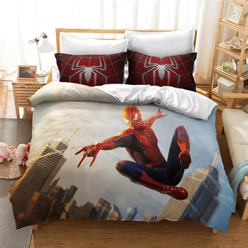 

Home Textile Spiderman 3d Bedding Set Children Duvet Cover Sets Bedclothes with Pillowcase Bed Set Twin Full Queen King Size