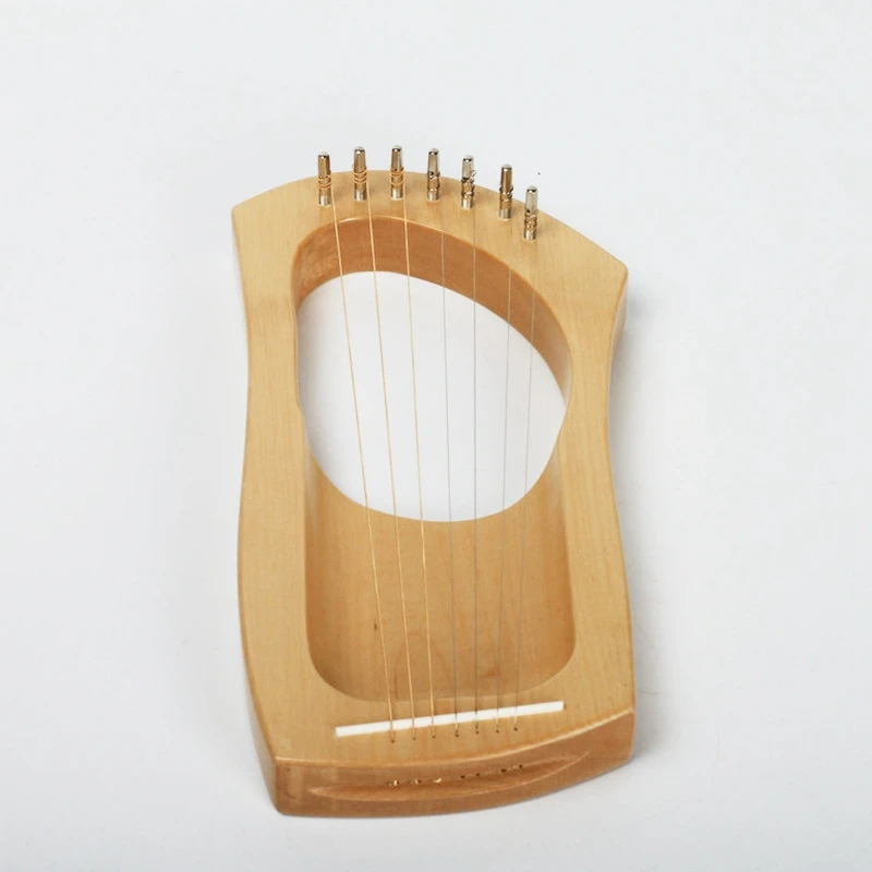Супер-7 струнный деревянный Лира арфа Металл Твердый Деревянный струнный инструмент оркестровый музыкальный инструмент арфа