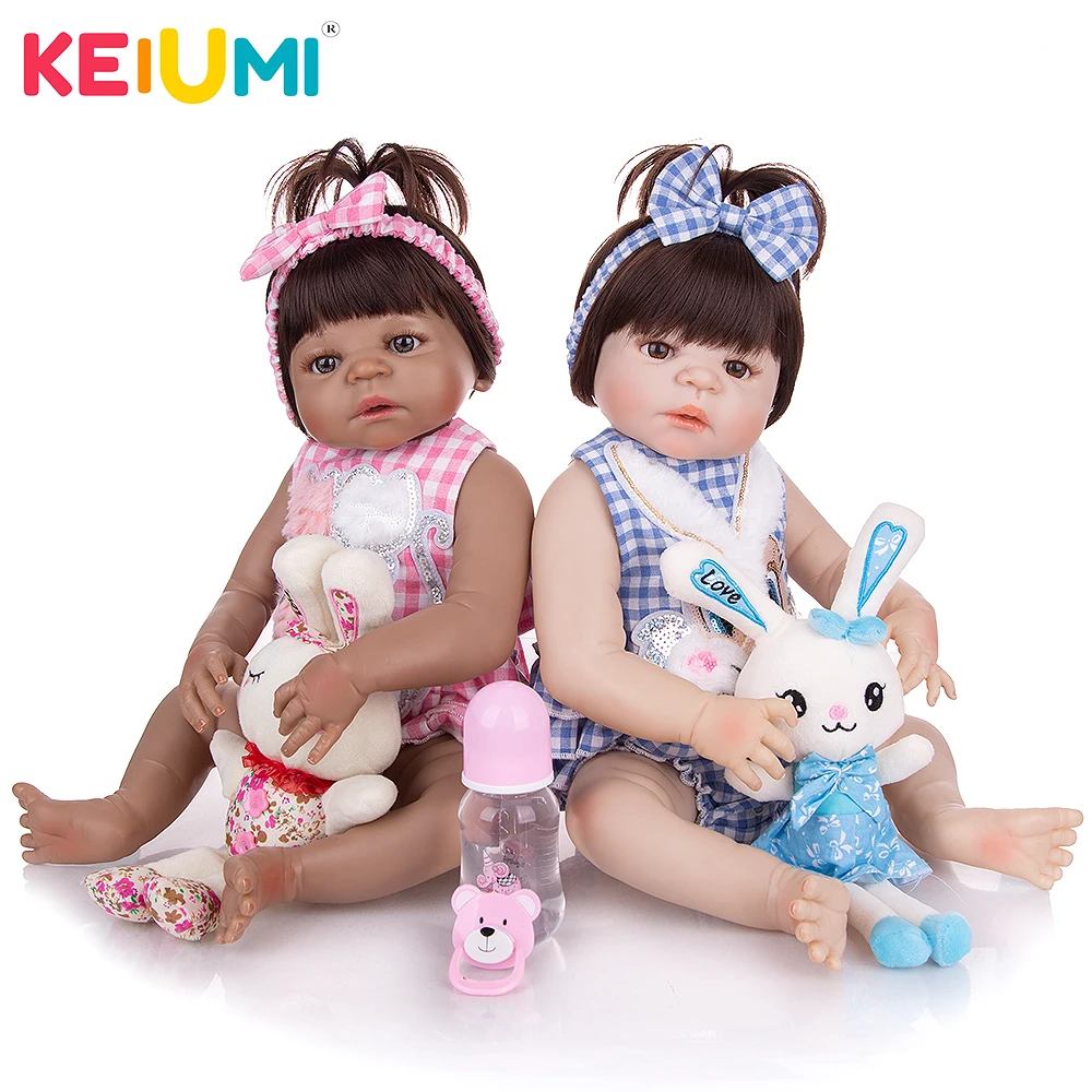 Кукла новорожденная KEIUMI 23 дюйма Реалистичная силиконовая с телом для девочек