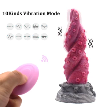 QKKQ Vibrating Butt Plug Sex Toys Octopus Remote Control Vibrators Tentacle Fantasy Dildo Masturbate For Women Men Orgasm 3