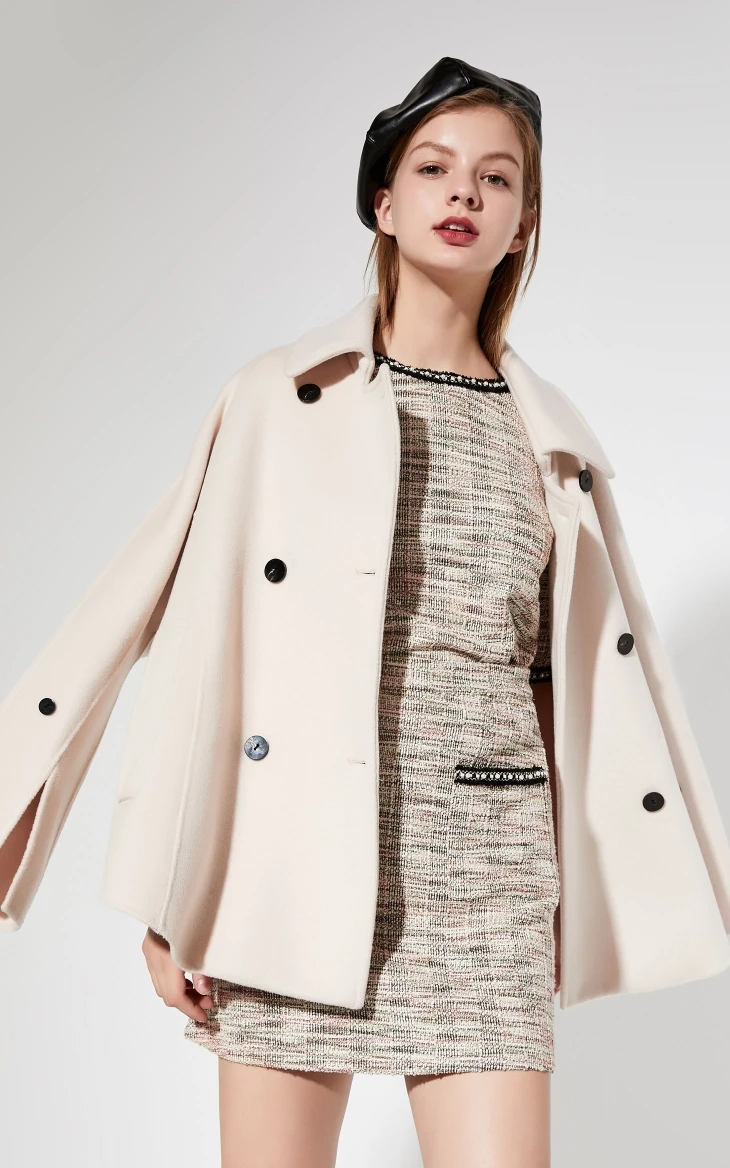 Vero Moda Новое короткое приталенное 70% шерстяное пальто | 319327534