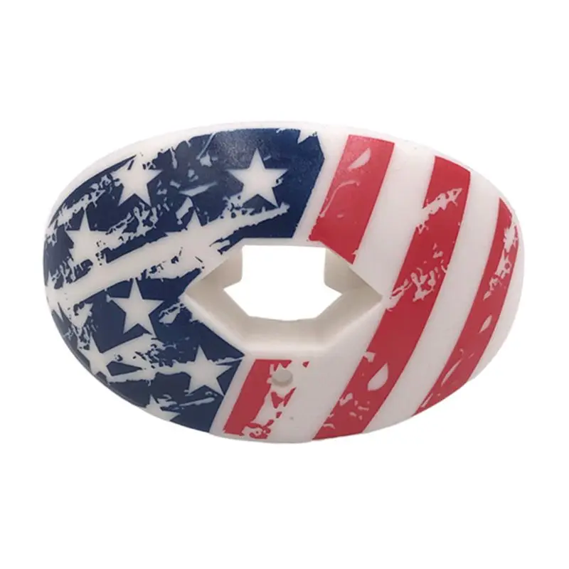 USA Flag Футбол для регби, спортивных стоматологических рот guard воздуха Череп США Флаг губы протектор E5BD - Цвет: USA Flag