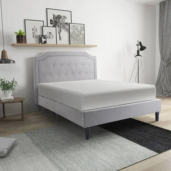 

Metal Bed Frame 160x218CM Home Bedroom Modern Double Iron Simple Lunch Home Multifunctional Bed For Adult With Headboard
