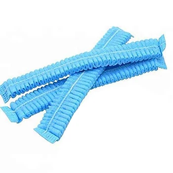 

Disposable Hair Shower Caps Hats Non Woven Pleated Anti Dust Hat Hotel Salon Supplies Set Blue Non-Woven Shower Caps 200Pcs