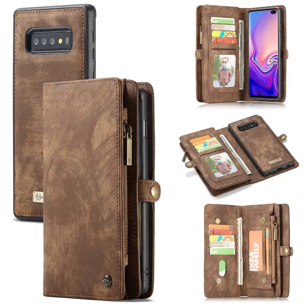 Кожаный чехол в стиле ретро для Samsung Galaxy Note 10 Plus S7 Edge S8 S9 S10 S10E A50 A70 A40 съемный