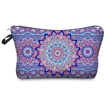 

New Fashion Seamless Mandala Designer Cosmetic Bag Women Travel Makeup Case Necessaries Multi-function Ladies Girl Make Up Pouch